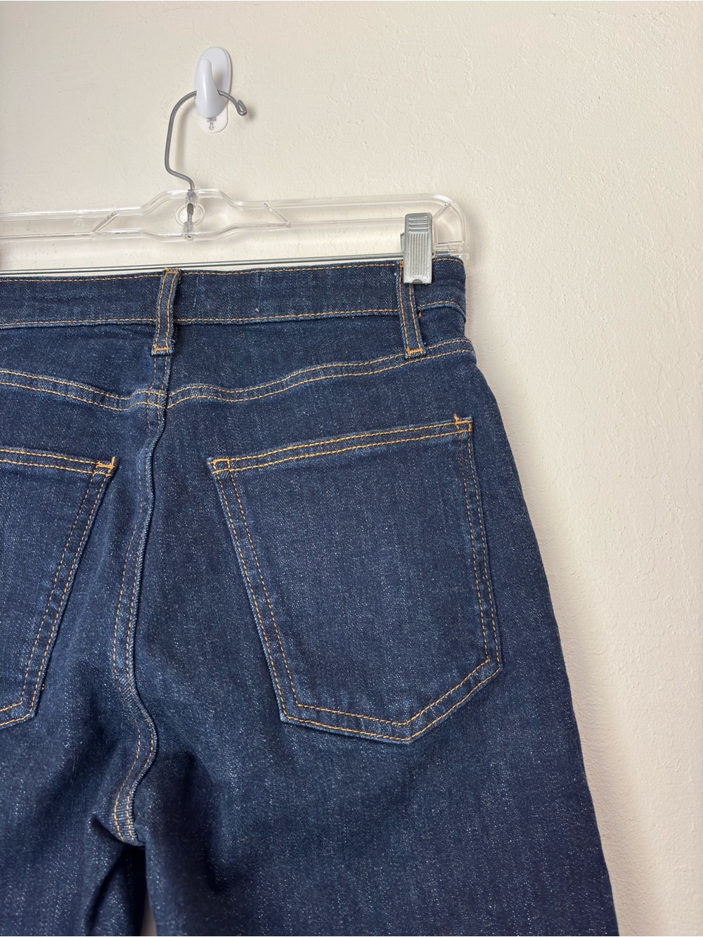 Pilcro Anthropologie Scotty Cuffed High Rise Straight Leg Jeans Size 26 Blue - Picture 9 of 14